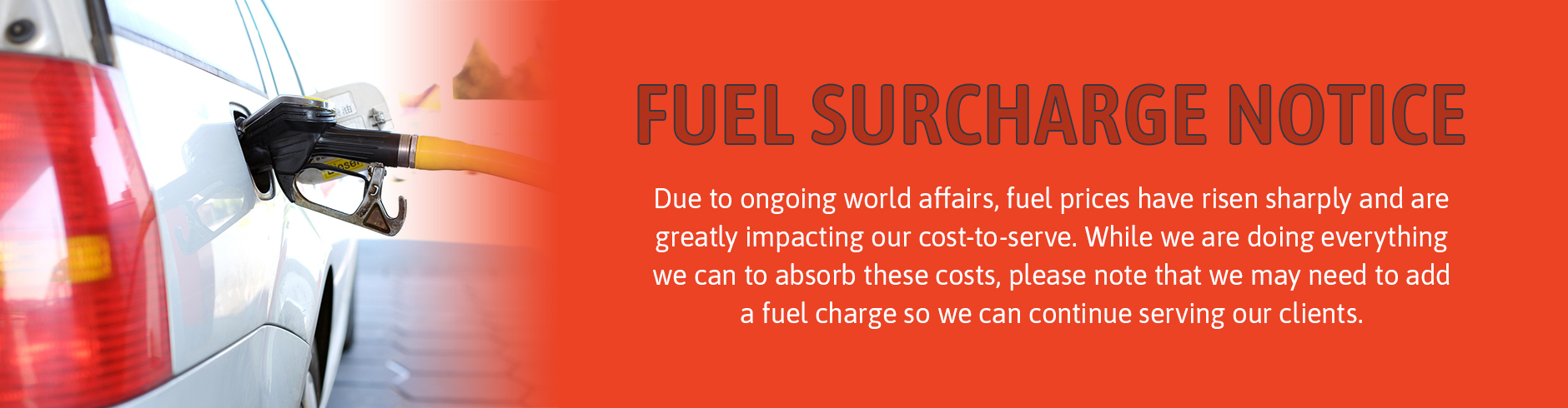 Fuel Surcharge Notice